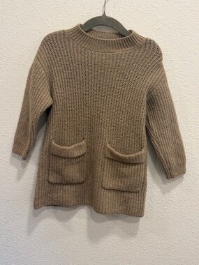Zara Taupe Pocket Knit Dress